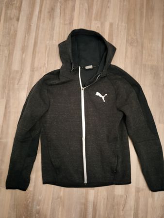 Puma Kapuzenjacke mit Reissverschluss dunkelgrau S
