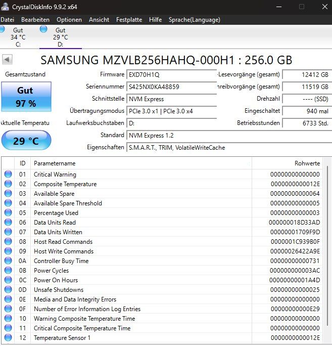Samsung Dischi rigidi: 256GB Samsung NVME – Usato da Münsingen venduto da tim_2xql 2