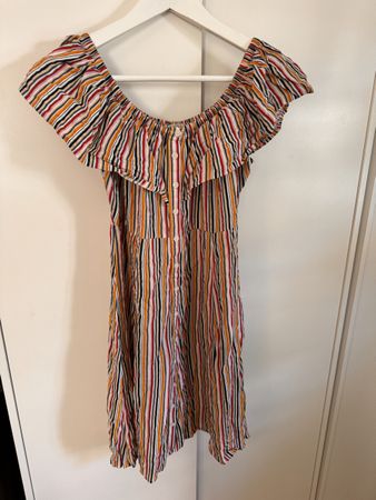 Bunt gestreiftes Sommer-Kleid C&A 38