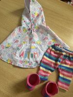 Baby Born Regen Poncho Hose Schuhe Grösse 43 cm gebraucht