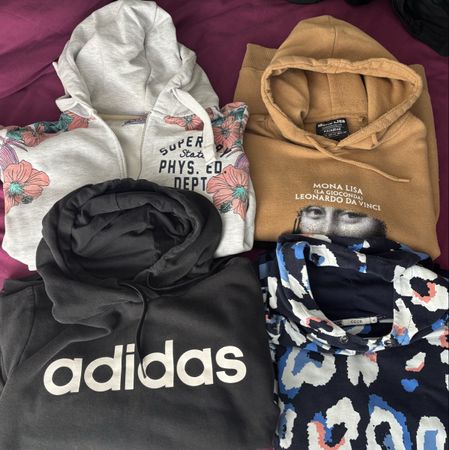 Pull&Bear Mona Lisa Hoodie (XL) / Superdry Hoodie (L) - Früh