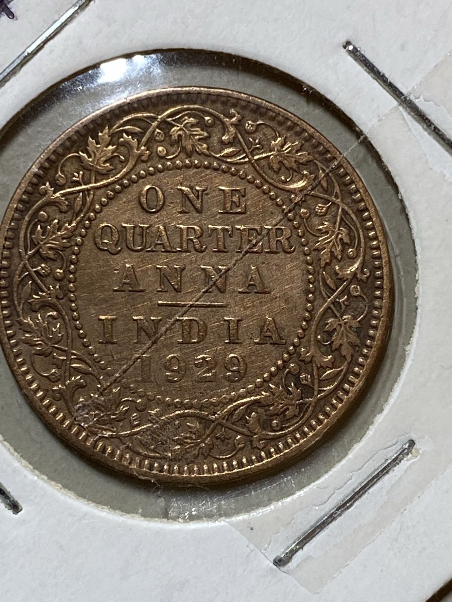 Tutti le monete: Inde (GB) - 1/4 Anna - 1929 - Georges V  – Usato da Payerne venduto da Mike1682