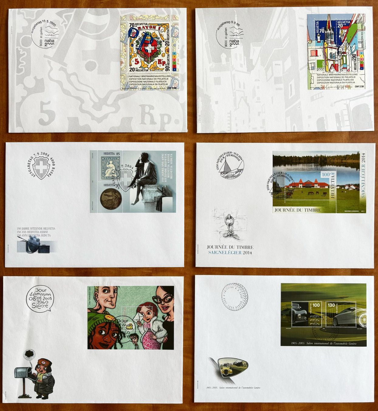Tutti i francobolli: 1999 - 2014, 6 FDC's mit Blocks – Nuovo (secondo la descrizione) da Nuglar venduto da Stamp88