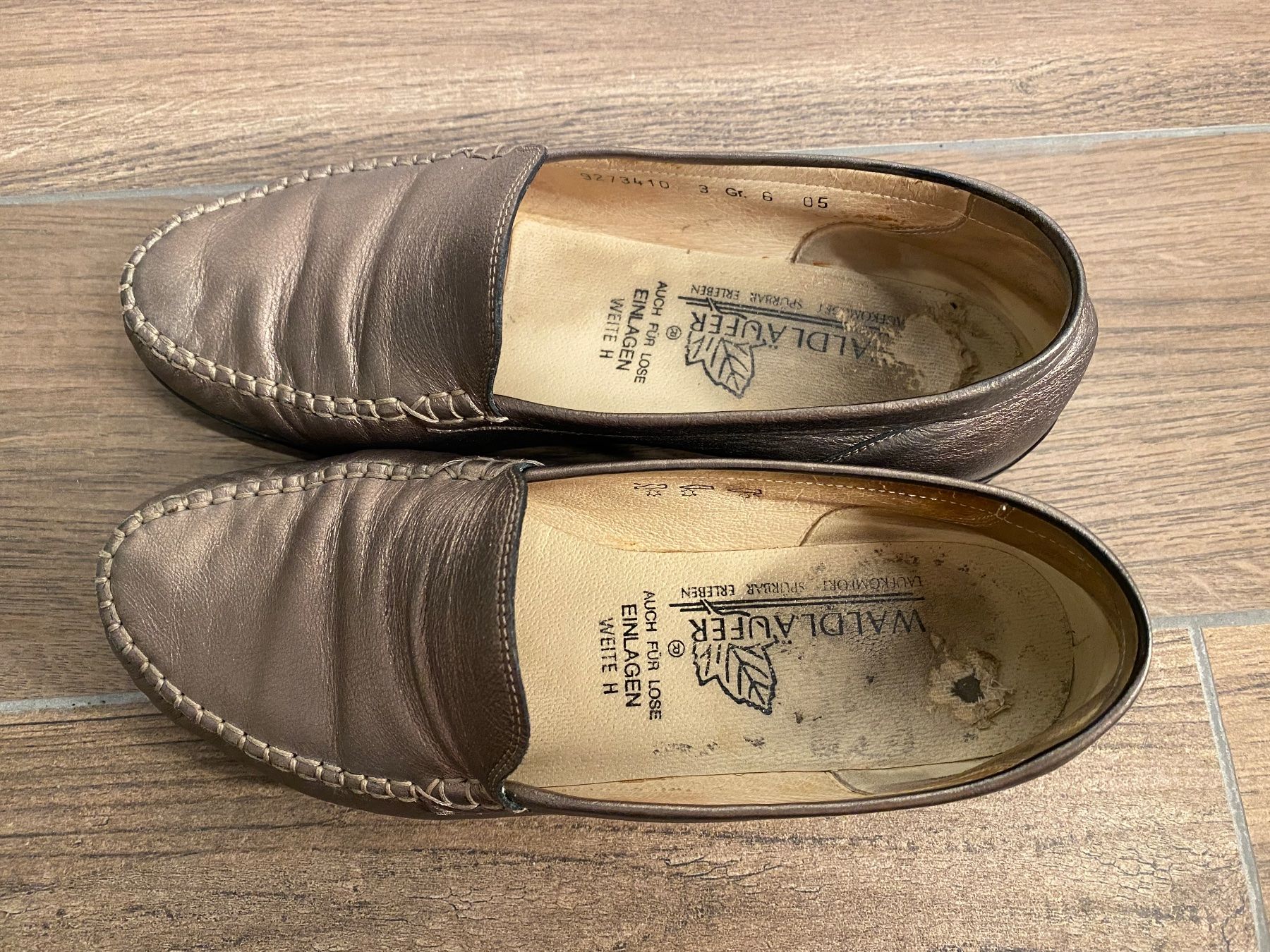Damenschuhe: Waldläufer Mokkasins / Halbschuhe bronze Gr. 39 – Gebraucht aus Pratteln von a23_j2gs 7