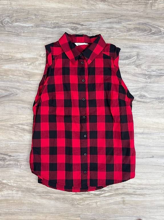 Camicette: Camicia smanicata rossa a quadretti – Usato da Caslano venduto da Dr.Bread
