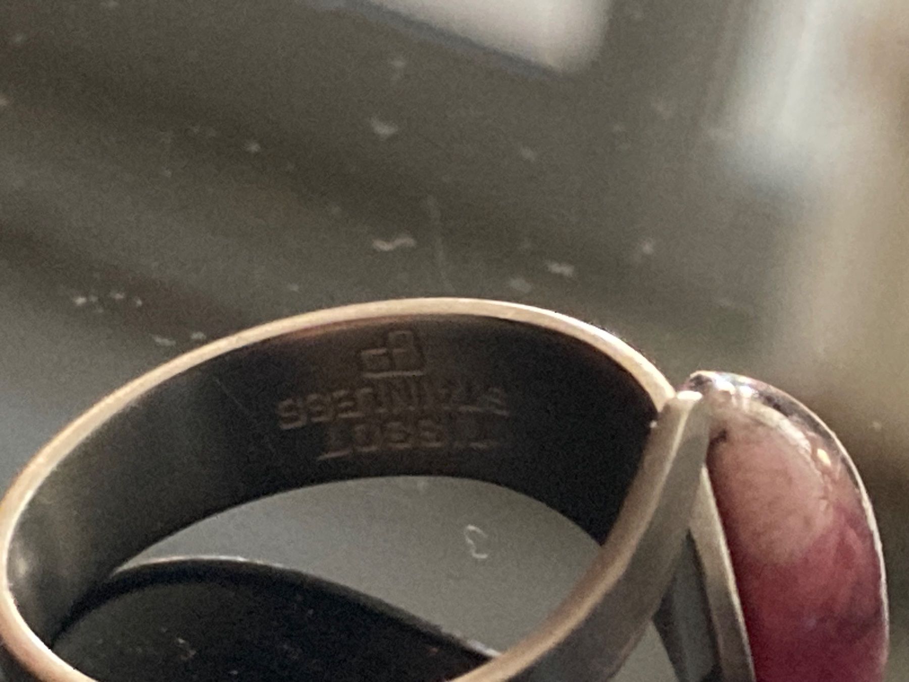 Anelli: Bague argent avec pierre Rodonit – Usato da Marly venduto da Antigona71 2