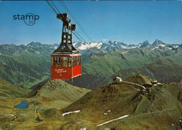 AK Parsenn_Weissfluhgipfelbahn m. Silvrettagruppe Piz Linard