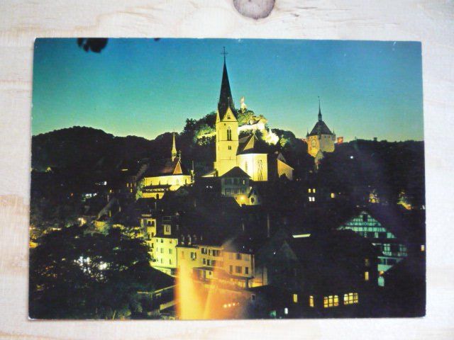 Cartoline postali: Baden bei Nacht, 5292 – Usato da Rieden SG venduto da Brockehuesli