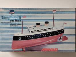 Dampfschiff aus Blech zum Aufziehen von Arnold, unbespielt