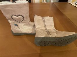 Mädchen Stiefel beige mit Herz Friboo 28