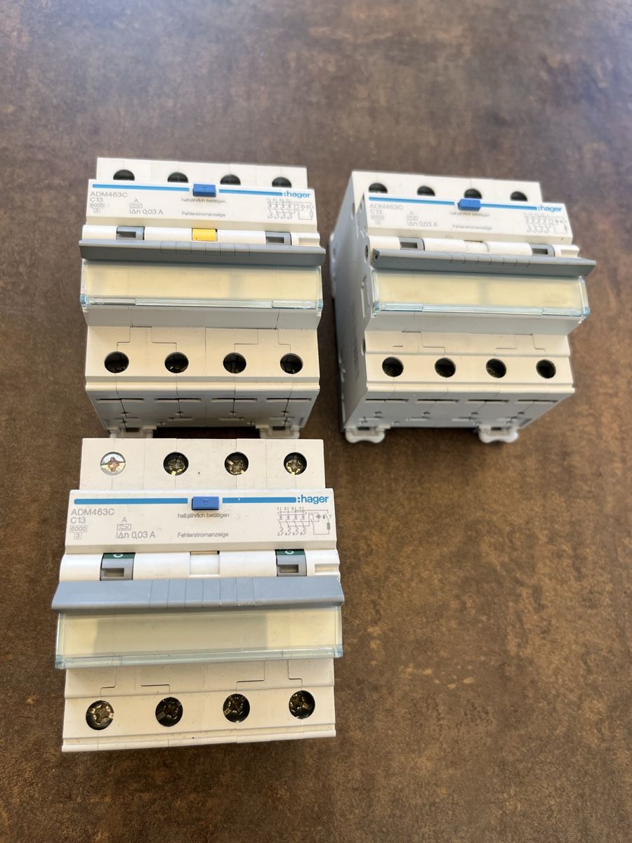 Hager Componenti elettronici: 1x Hager Fehlerstromschutzschalter ADM463C C13 – Usato da Würenlos venduto da KLG_3TBs 4