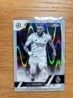 Topps Chrome Karim Benzema Real Madrid BW Raywave