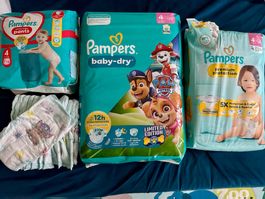 Pampers Windeln Grösse 4 (9-14kg) - Total 145 Stk