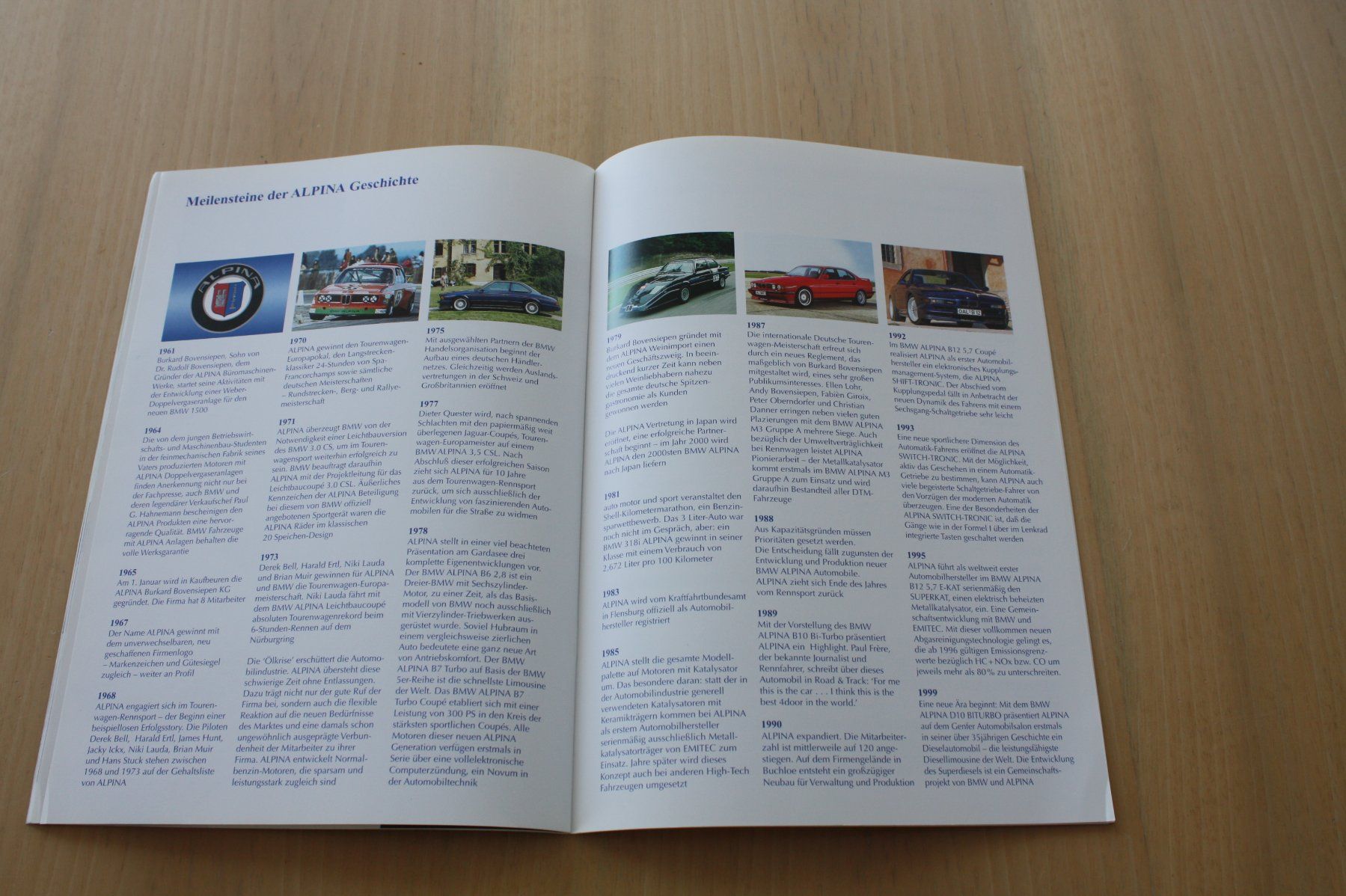 Alpina Dokumente: Alpina Prospekt 9/2001 – Gebraucht aus Wikon von erwin400 7