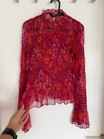 Transparente Langarmbluse von Free People in Grösse S