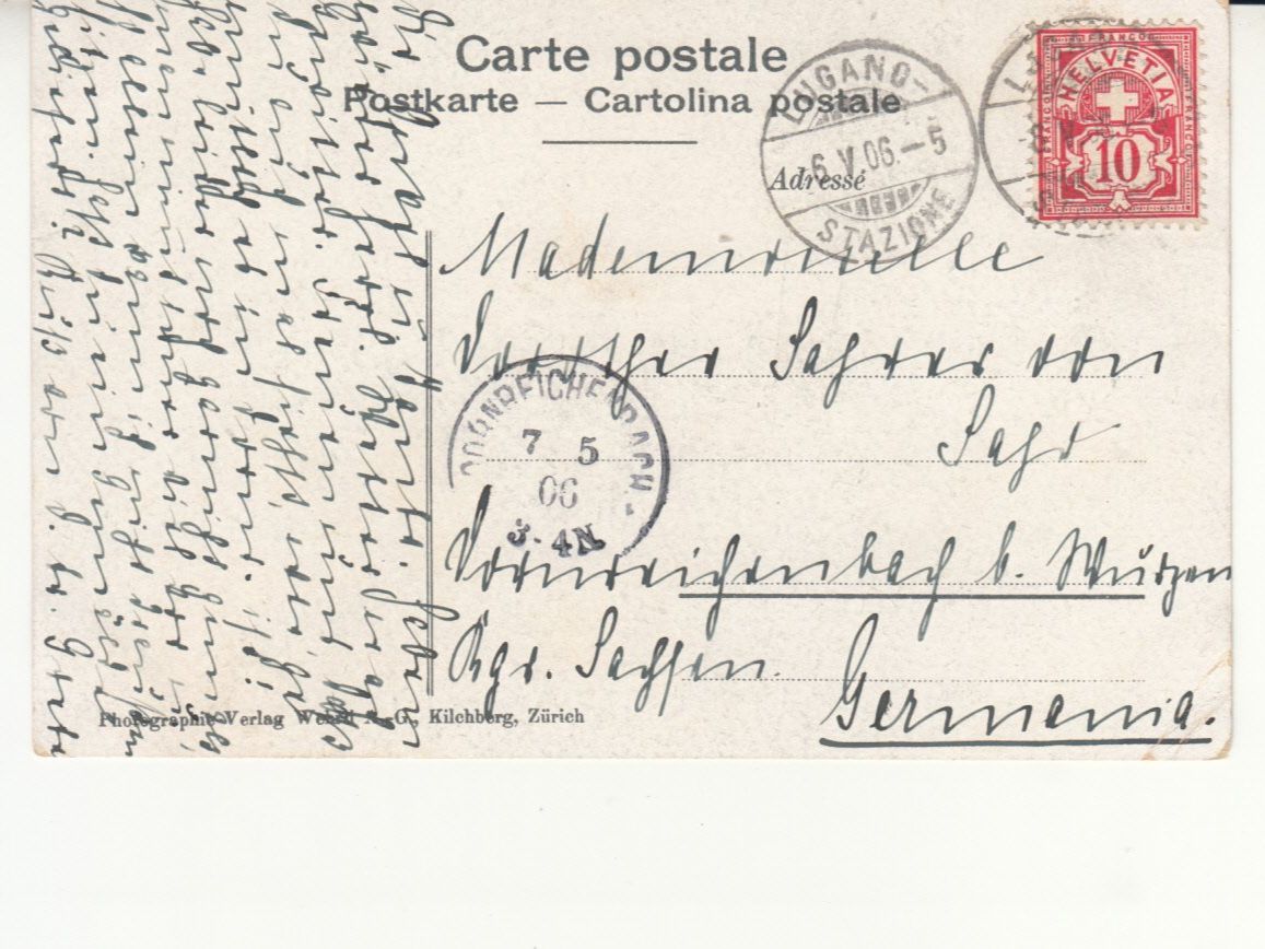 Cartoline postali: Gandria 1906 – Usato da Bürglen TG venduto da StampGraf 1