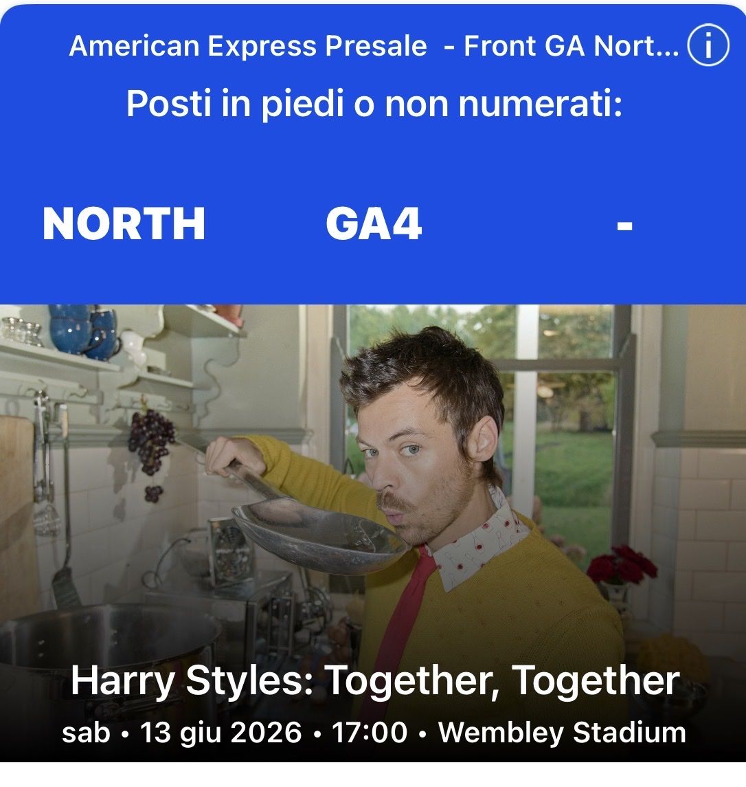 Biglietti: Harry Styles concert LONDON – Nuovo e nell'imballaggio originale da St. Gallen venduto da sar_nfg8