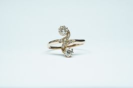 Toi et Moi Jugendstil Fingerring um 1910
