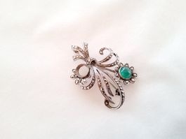 Broche vintage en argent 800