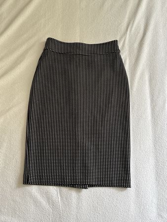Black & White Patterned Pencil Skirt, Size XS - Ungetragen