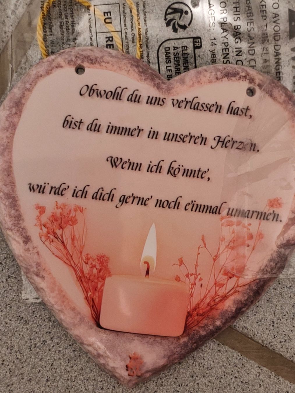 Tutte le decorazioni: Dekoherz mit Spruch – Nuovo e nell'imballaggio originale da Eschenbach LU venduto da Orchi