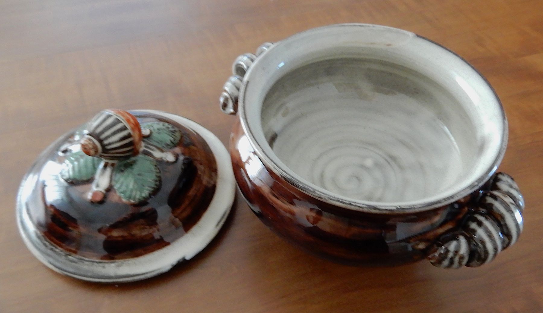 Schalen: Schale mit Deckel, Handarbeit, bemalt. Konfektdose – Neu (gemäss Beschreibung) aus Luzern von Johann7 3