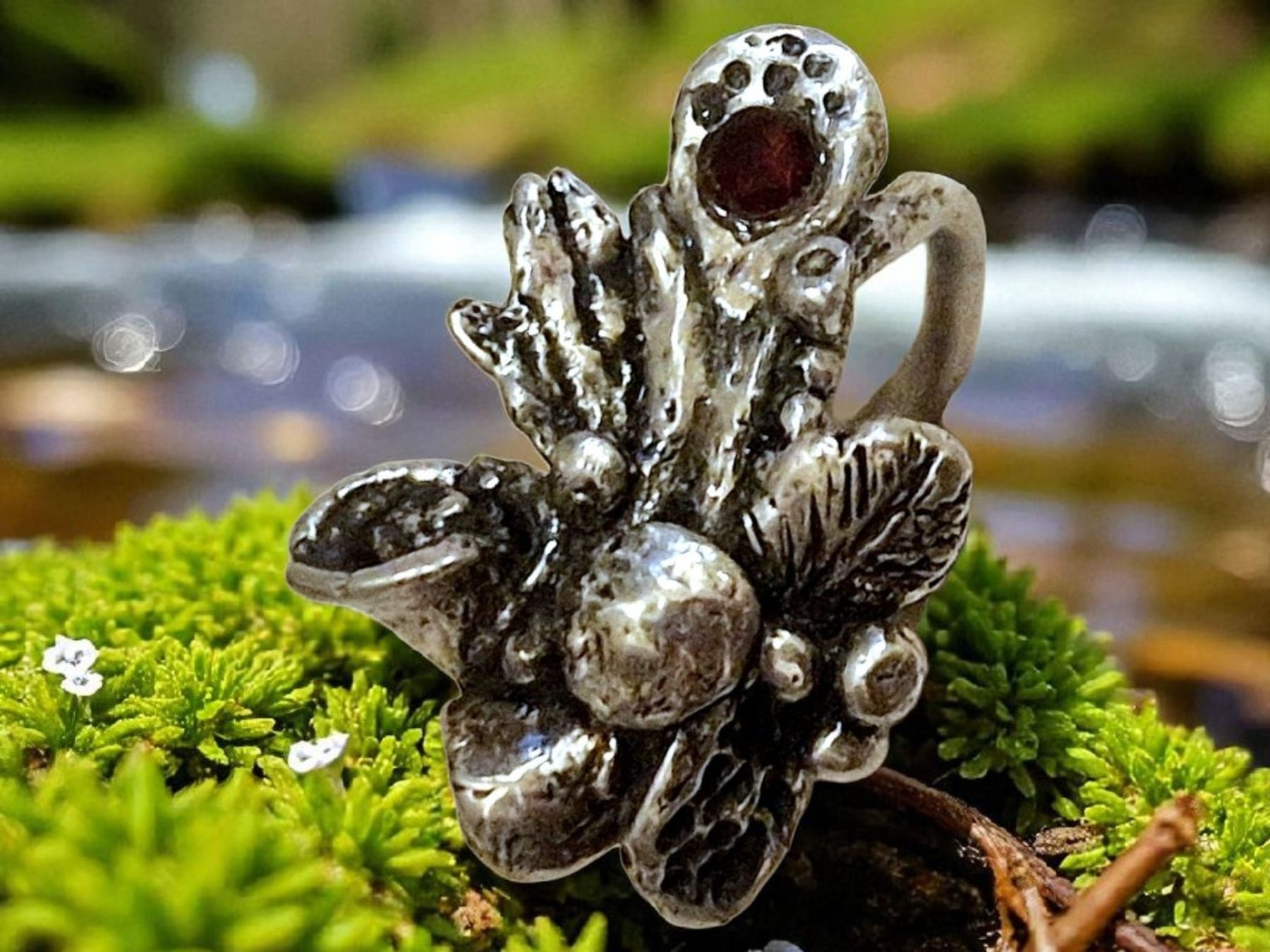 Ringe: Fairystyle Ring Silber & Granat, Grösse 46,7 – Neu und originalverpackt aus Aarau von Schmuckhoehle_MD 1