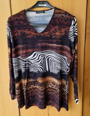 DORIS STREICH Shirt animalmuster braun/schwarz/weiss Gr. 46