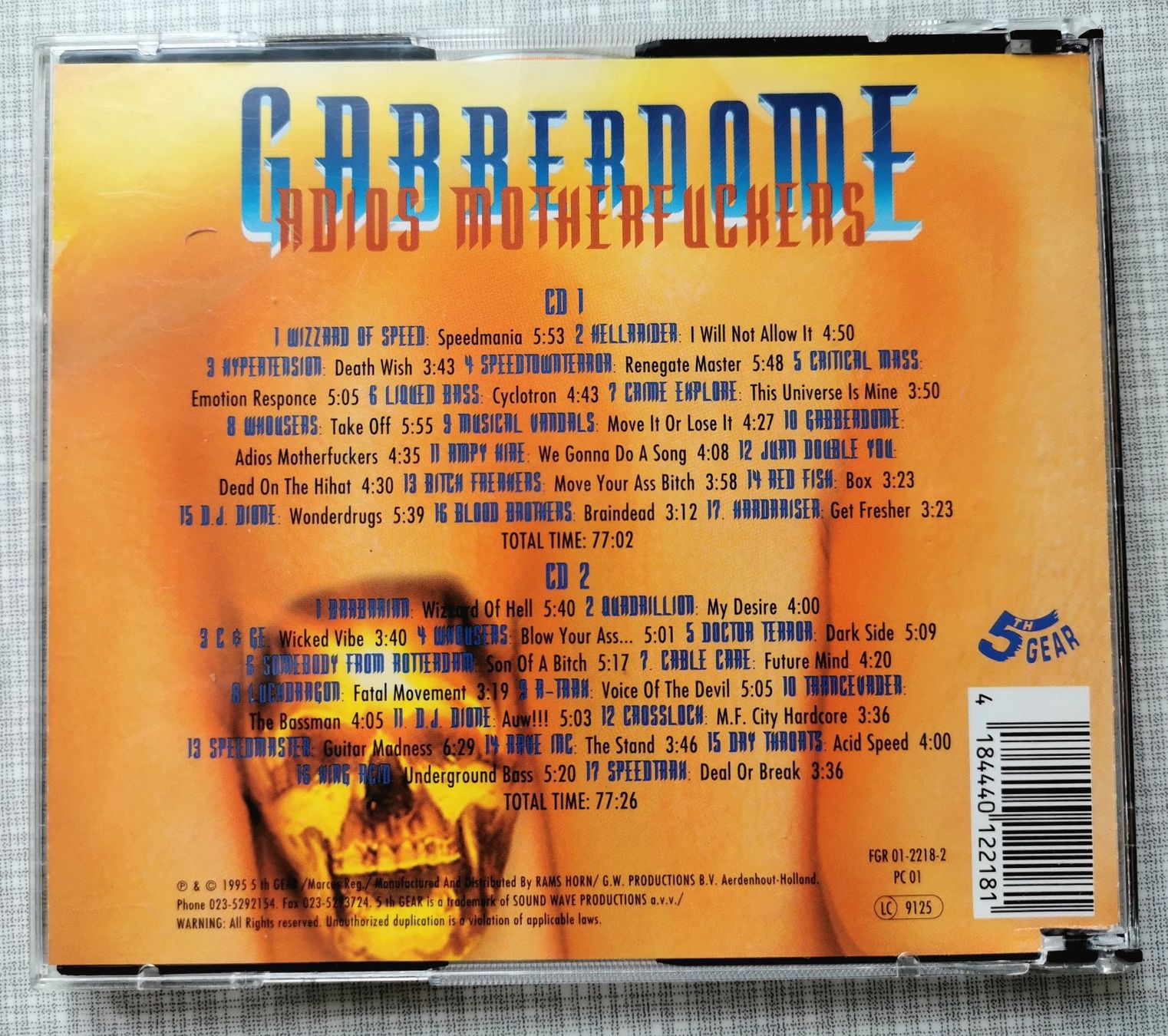 CD: Gabberdome - Adios Motherf***ers - 2CD – Usato da Basel venduto da Scarrabus 1
