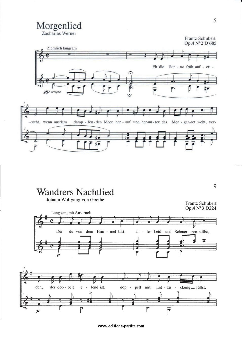 Libri: F. SCHUBERT – 3 Lieder – Nuovo e nell'imballaggio originale da St-Blaise venduto da partita-ch 2