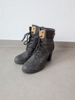 Stiefeletten mit Absatz, Grösse 38 - dunkelblau