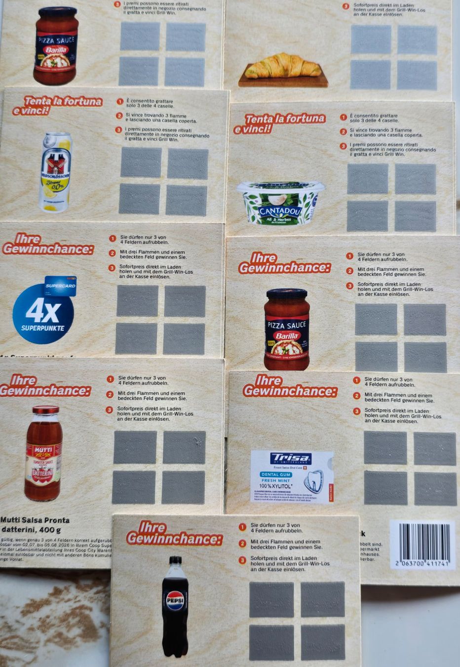 Coop Sammelmarken & -punkte: 9x COOP GRILL WIN ungeöffnet – Neu (gemäss Beschreibung) aus Eschen von Hab3