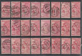 Lot 78B, UPU 1900, gestempelt, teils Vollstempel