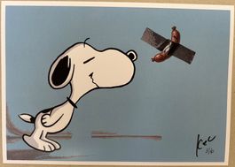 KeC: Snoopy “Smells like Cattelan”, POP Art,signiert 3/10