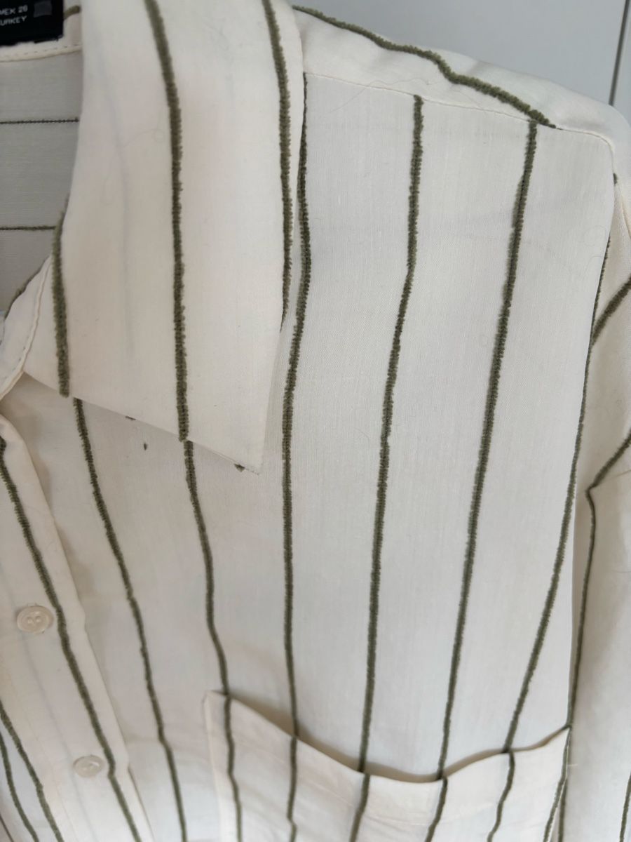 Zara Camicette: Zara Bluse weiss-grün S – Usato da Fribourg venduto da dafral 3