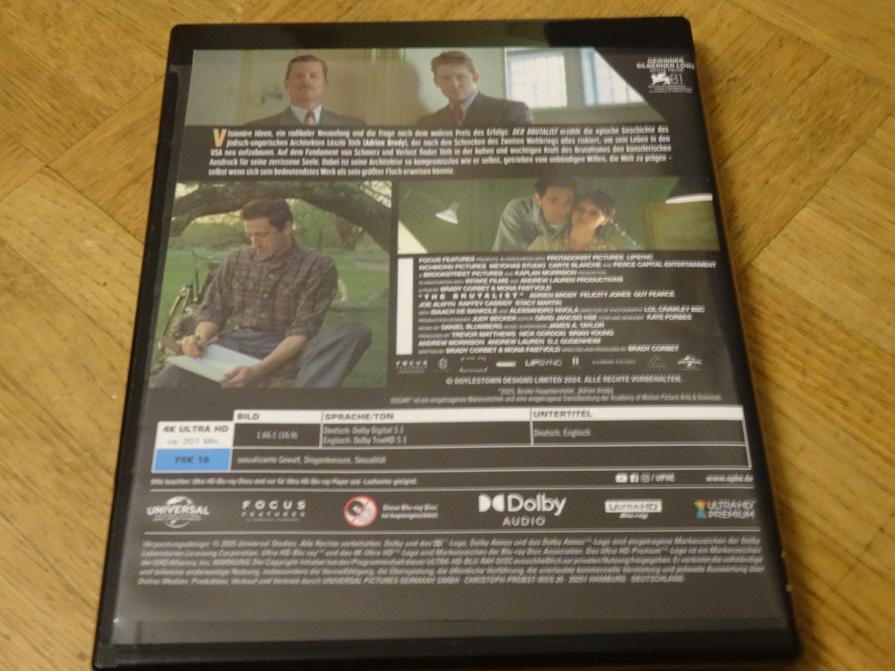 Alle DVDs: Der Brutalist 4K UHD ULTRA HD BLU-RAY – Gebraucht aus Olten von Disc-Verkauf 2