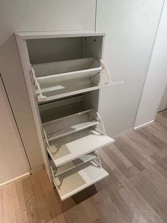 BISSA Schuhschrank 3 Fächer, weiß, 49x28x135 cm IKEA Acheter sur Ricardo