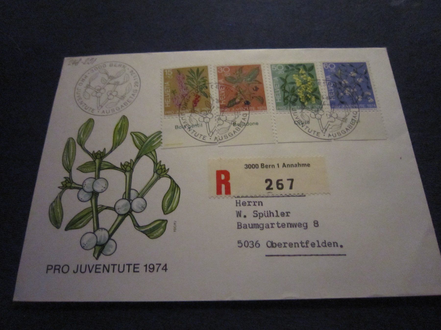Alle Briefmarken: PJ 1974 FDC und weitere Briefe – Gebraucht aus Gordola von Polentaefung 4