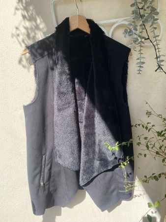 Gilet femme noir taille M doublure imitation fourrure