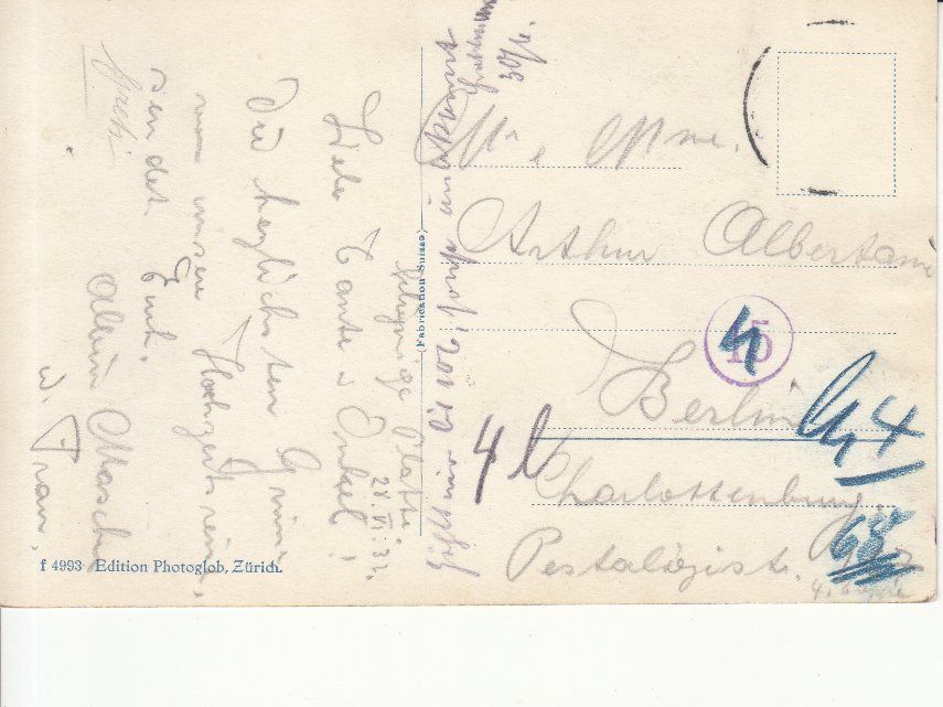 Cartoline postali: Schynige Platte 1932 – Usato da Bürglen TG venduto da StampGraf 1