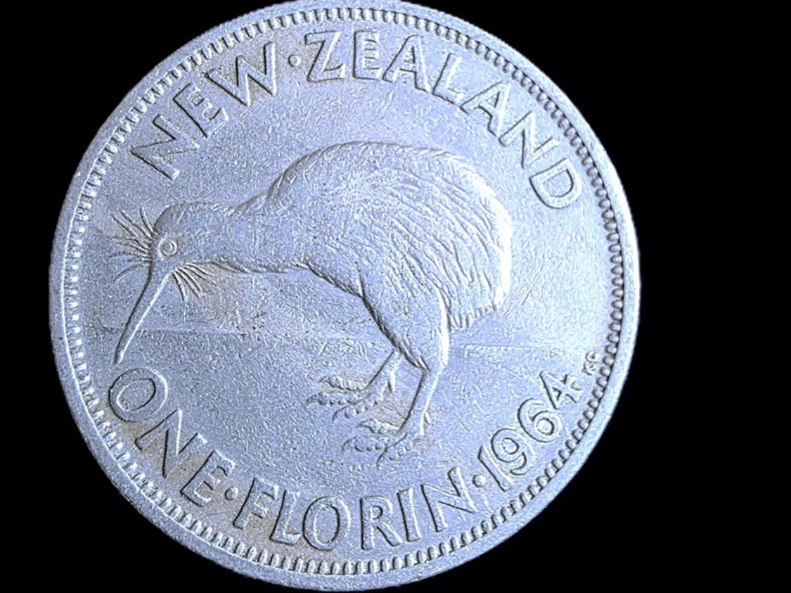 Alle Münzen: NEUSEELAND 1 FLORIN 1964 – Gebraucht aus Winterthur von Creso70