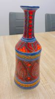 Vaso tunisino in ceramica dipinto a mano multicolore