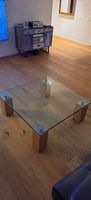 Wohnzimmer Tisch aus Glas 90 x 90 x 34 cm