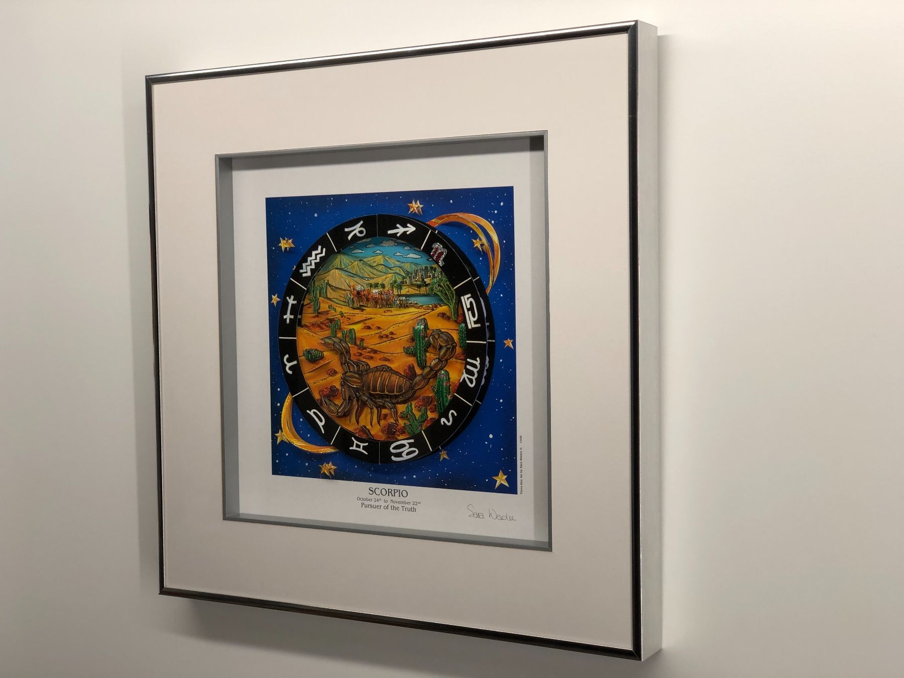 Dipinti: 3D Bild / Sternzeichen Skorpion / 40x40cm - Silber – Nuovo e nell'imballaggio originale da Bergdietikon venduto da Garak 2