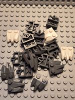 Lego 19x Platten *Felsen* 1x2 dunkelgrau+ weiss (26271)