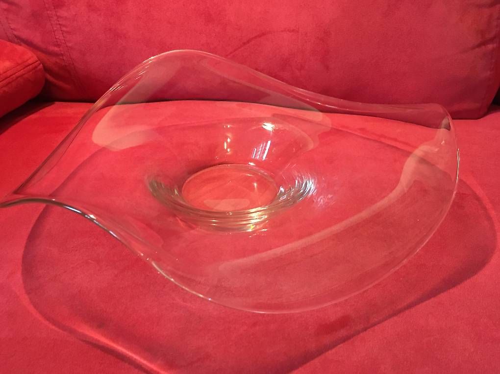 Ciotole: Schöne flache Glasschale – Usato da Basel venduto da c.deluca 1