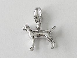 Charm "Eleganter Hunde" Silber 925 (rhodiniert)- Neu