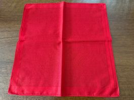 Stofftaschentuch rot quadratisch guter Zustand