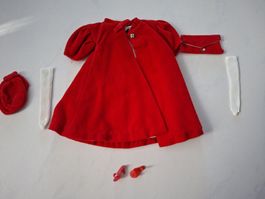 Barbie Kleid 939 Samt mit Zubehör Vintage Barbie Red Flare