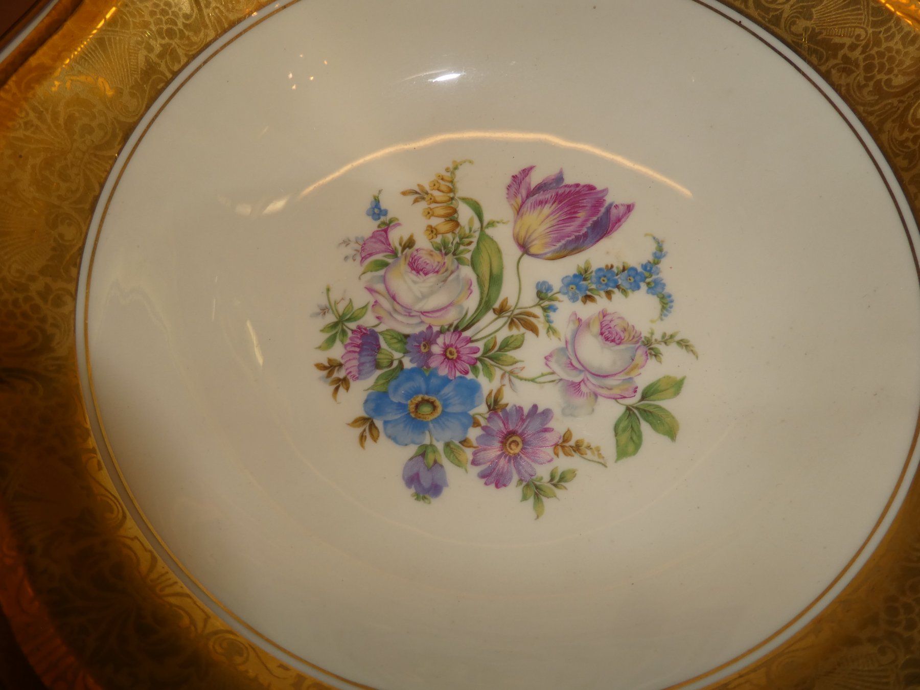 Rosenthal Ciotole: Schale Rosenthal  Blumenmuster Goldrand – Usato da Chur venduto da Diversico2010 1